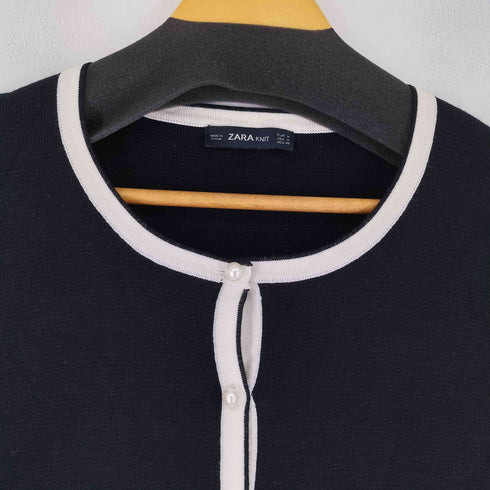 ザラ ZARA パール調ボタンニットカーディガン メンズ import:M